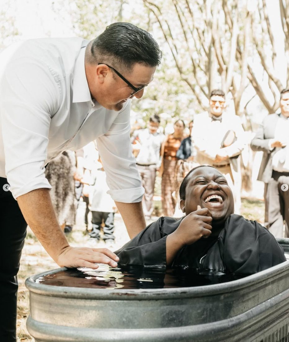 A joyful baptism moment at CLFC