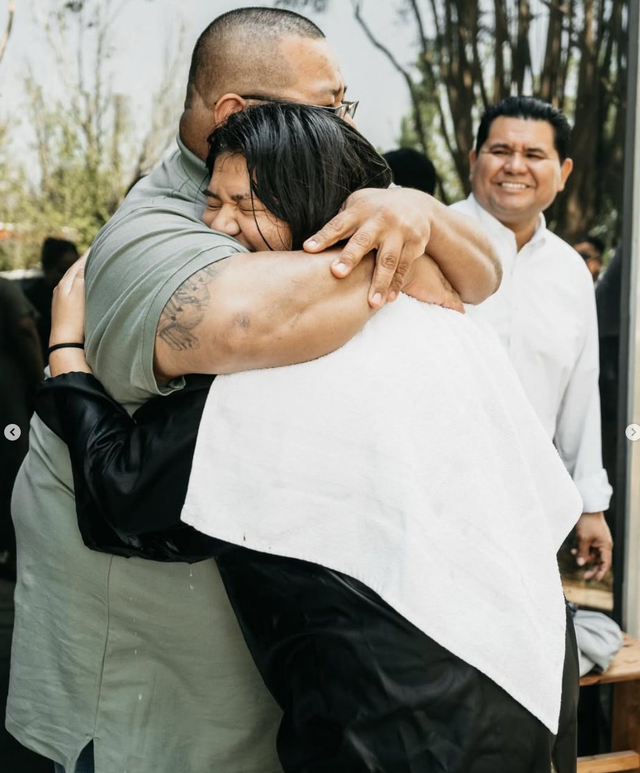 A caring hug between CLFC family members