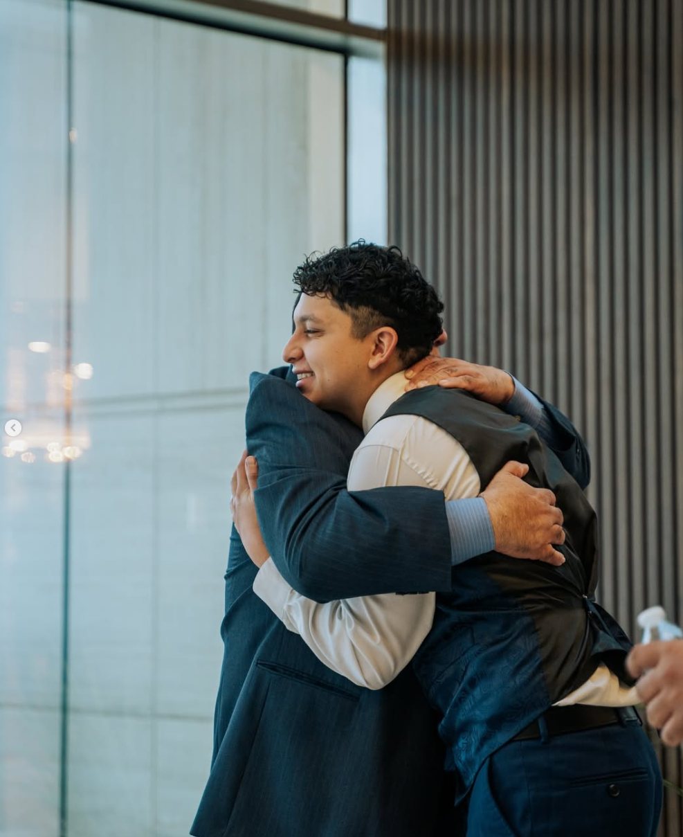 Friends greeting each other at CLFC