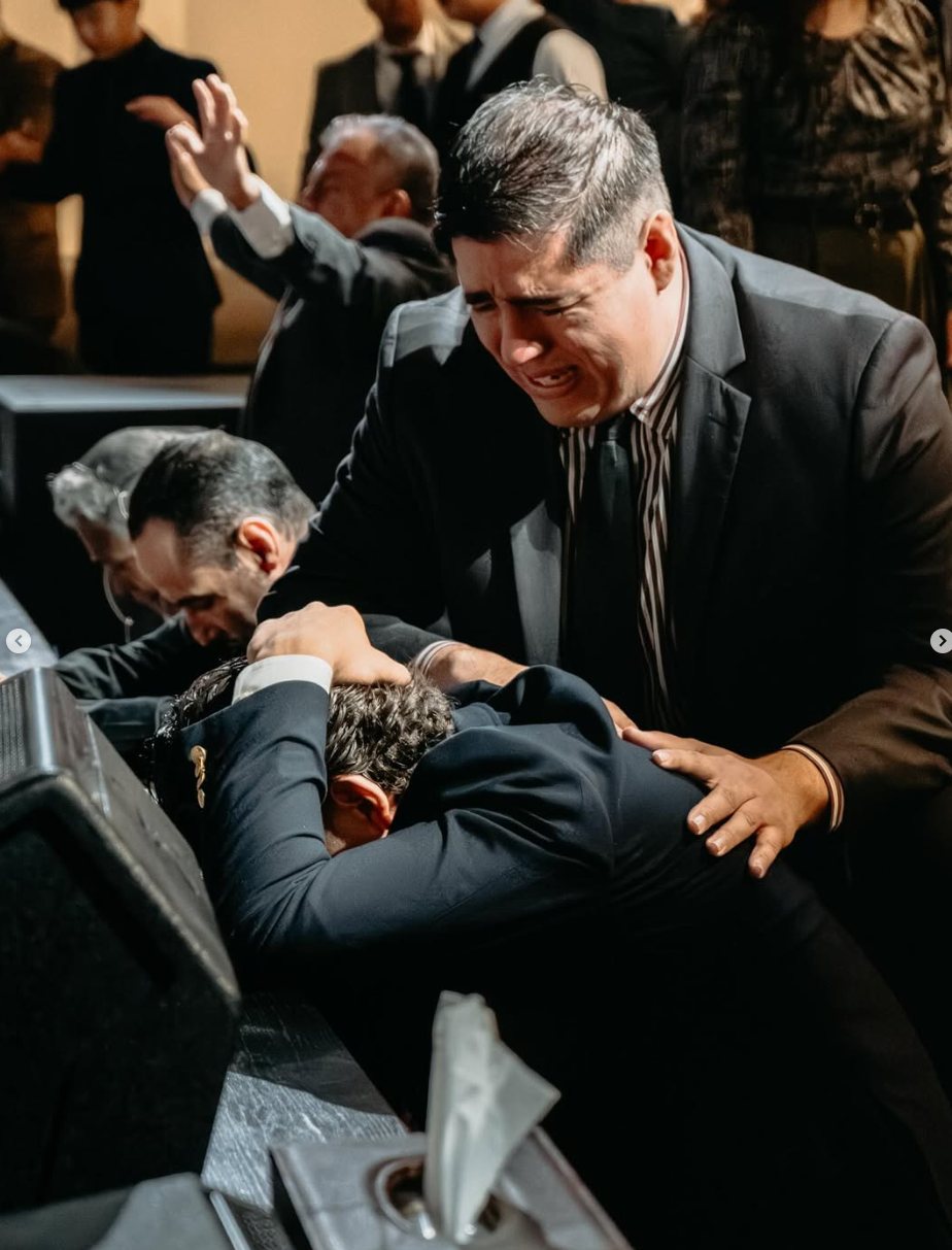 Prayer ministry at the altar